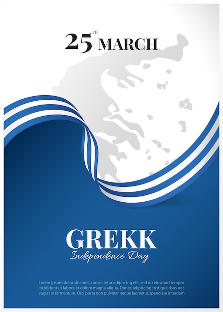 Vector Illustration of Greek Independence Day. Banner