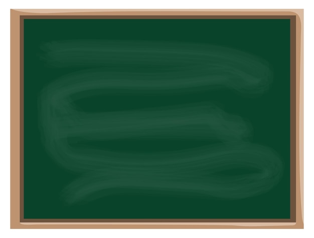 Vector illustration of green school empty chalkboard with copy space isolated on white background