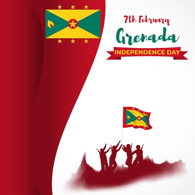 Vector illustration for Grenada independence day