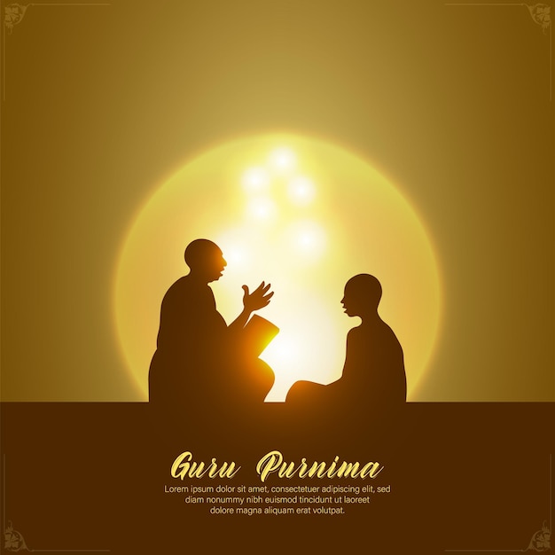 vector Illustration for Guru Purnima Celebration