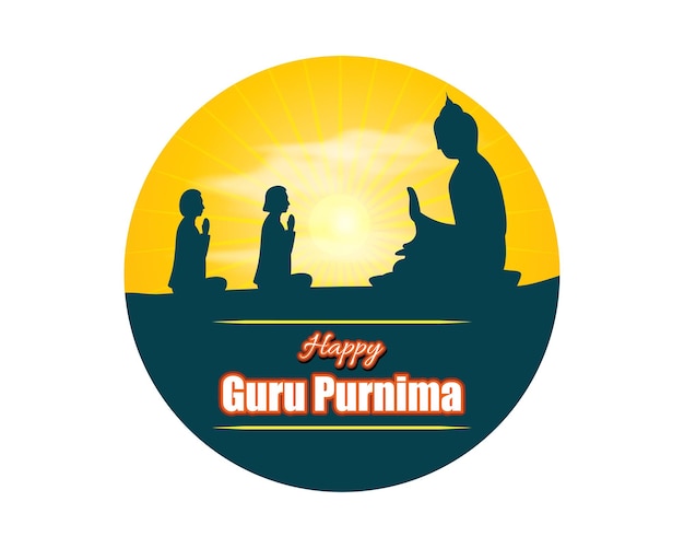 Vector illustration for Guru Purnima festival greeting