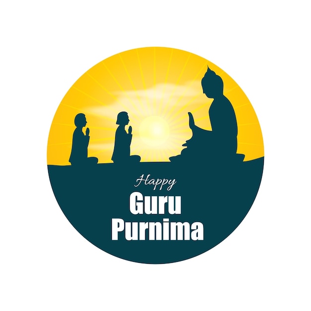 Vector illustration for Guru Purnima festival greeting