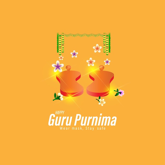 Vector illustration for Guru Purnima festival greeting