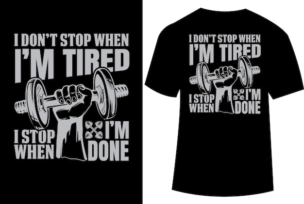 Vector vector illustration for gym or fitness t shirt design