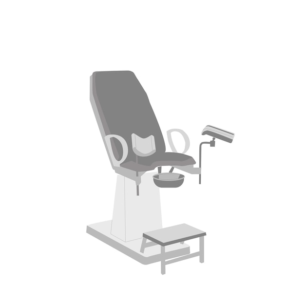 vector illustration of a gynecological chair