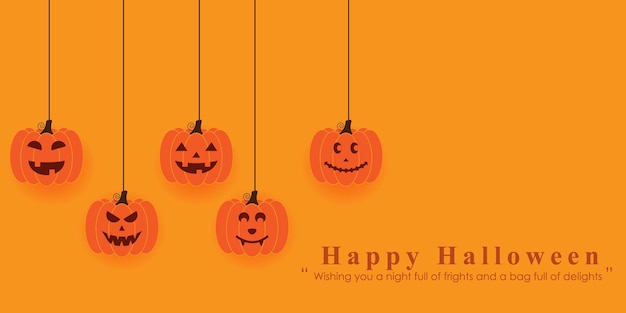 Vector illustration of Halloween festival banner greeting