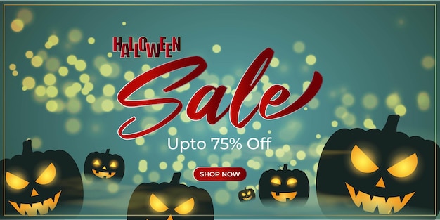 Vector illustration for Halloween sale banner