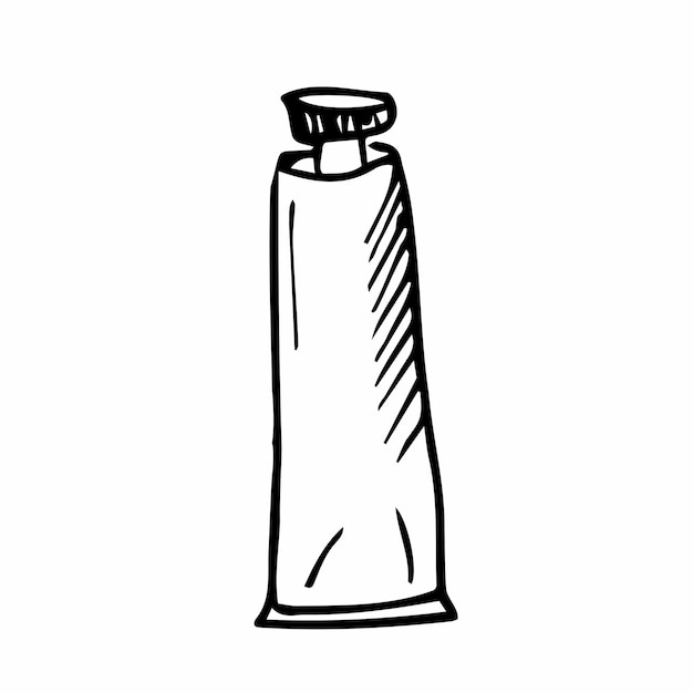 vector illustration of hand drawn bottles for cosmetics EPS