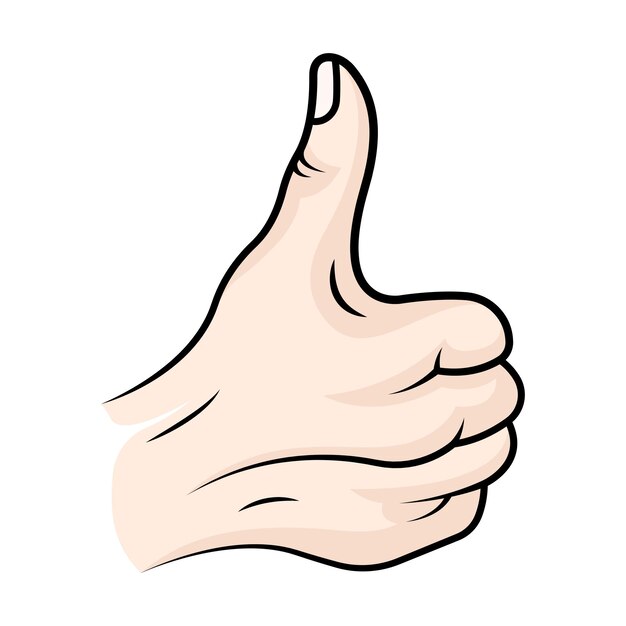 Vector illustration of hand gesture on a white background