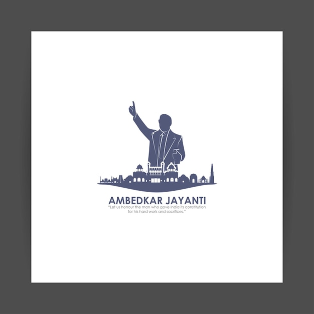 Vector vector illustration of happy ambedkar jayanti