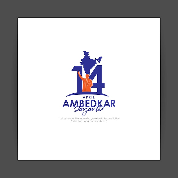 Vector illustration of Happy Ambedkar Jayanti