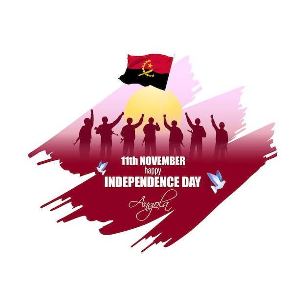 Vector illustration of Happy Angola Independence Day