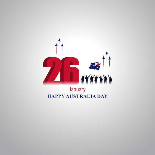 Vector illustration of happy Australia day