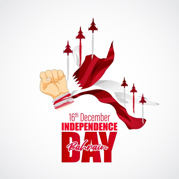 Vector illustration of happy Bahrain independence day