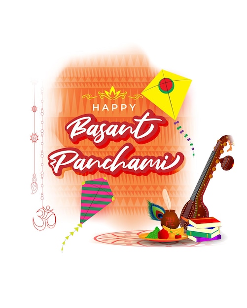 Vector illustration for Happy Basant Panchami Background