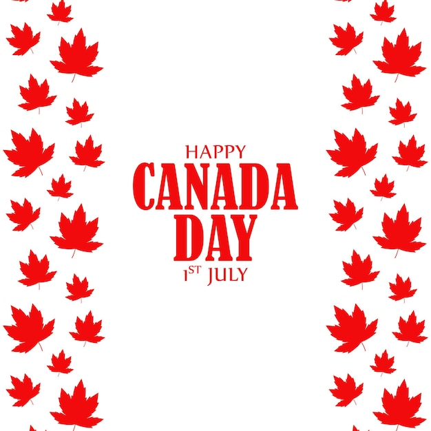 Vector illustration of Happy Canada Day social media story feed mockup template