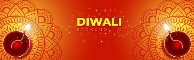 Vector vector illustration of happy diwali decorative background template