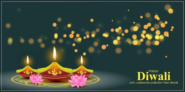 Vector illustration for Happy Diwali greeting