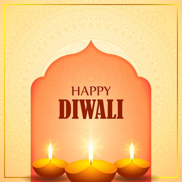 Vector illustration for Happy Diwali greeting