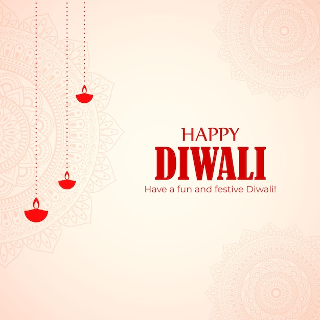 Vector illustration for Happy Diwali greeting