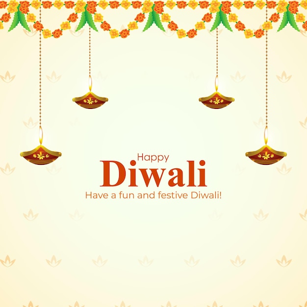 Vector illustration for Happy Diwali greeting