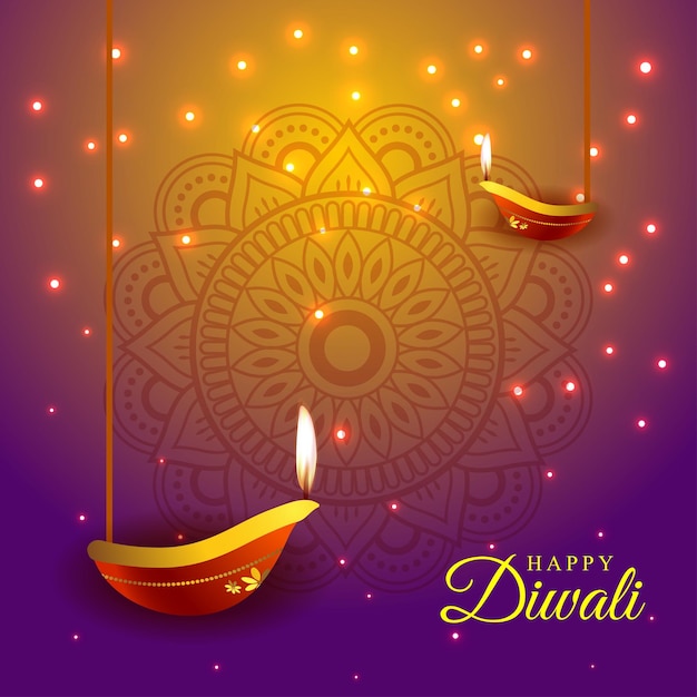 Vector illustration of Happy Diwali social media feed template