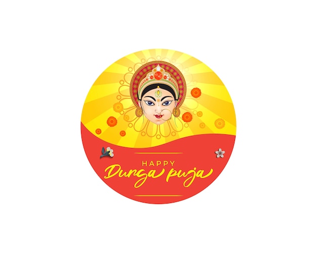 Vector illustration of Happy Durga Puja