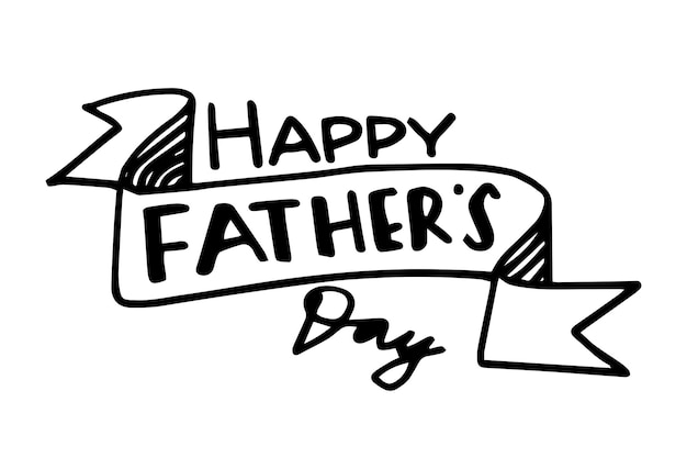 Vector illustration Happy father's day handwritten letters Happy father's day typography vector design for greeting cards and posters Celebration template design