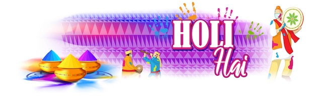 Vector vector illustration of happy holi greeting