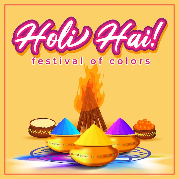 Vector illustration of Happy Holi greeting