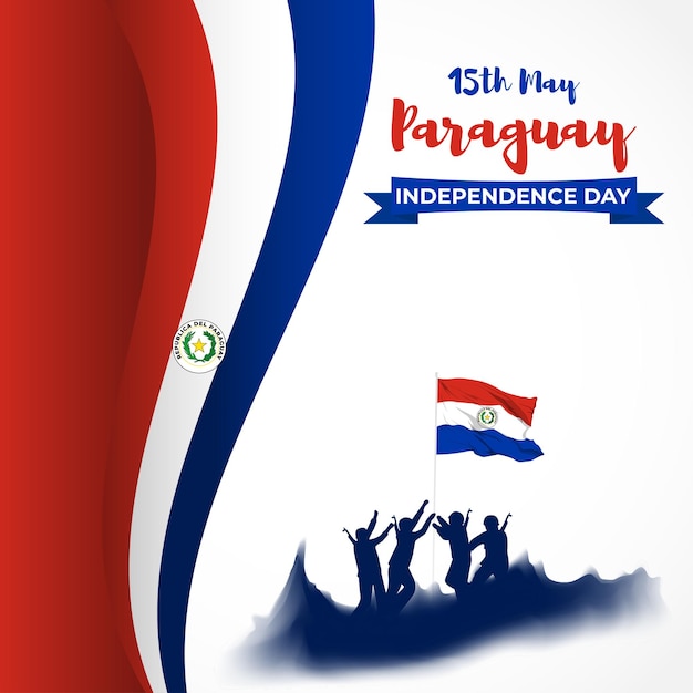 Vector illustration for Happy Independence Day Paraguay