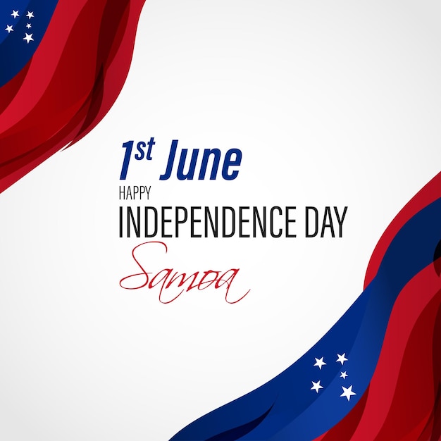 Vector illustration for happy independence day Samoa