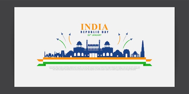 Vector illustration of Happy Indian Republic Day 26 January