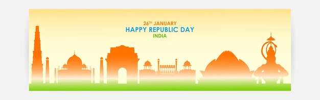 Vector illustration of Happy Indian Republic Day 26 January