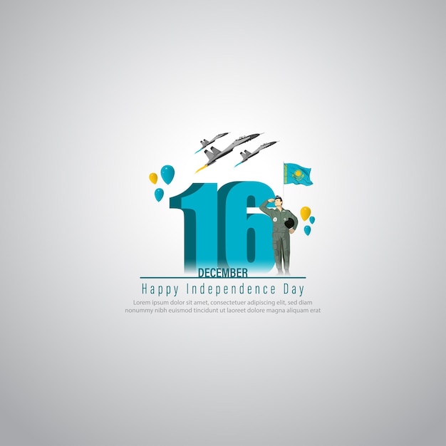 Vector illustration of happy Kazakhstan independence day