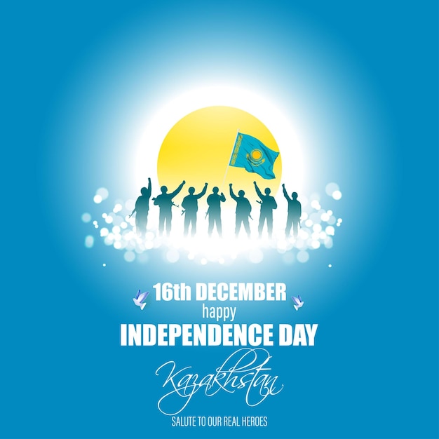 Vector illustration of happy Kazakhstan independence day