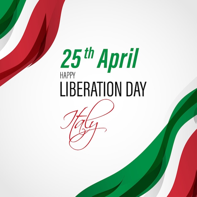 Vector illustration for happy Liberation day Italy