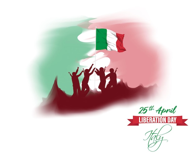 Vector illustration for happy Liberation day Italy