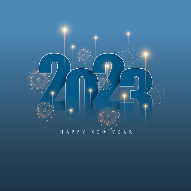 Vector illustration for Happy New year 2023 background poster banner flyer card