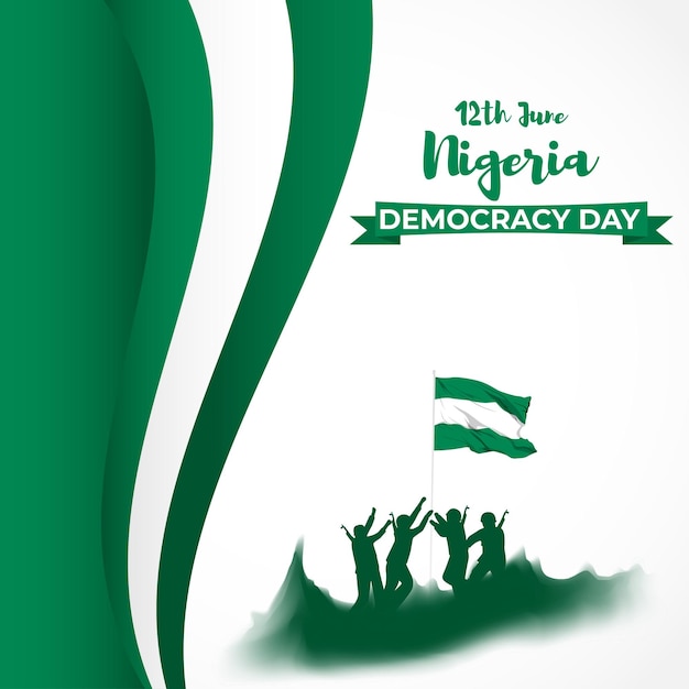 Vector illustration for happy Nigeria independence day