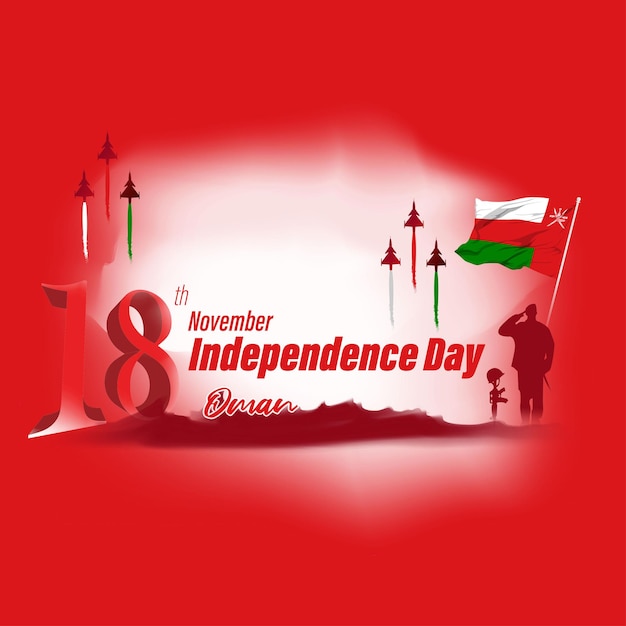 Vector illustration of happy Oman independence day