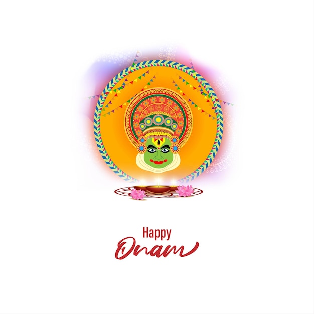 Vector illustration for Happy Onam greeting