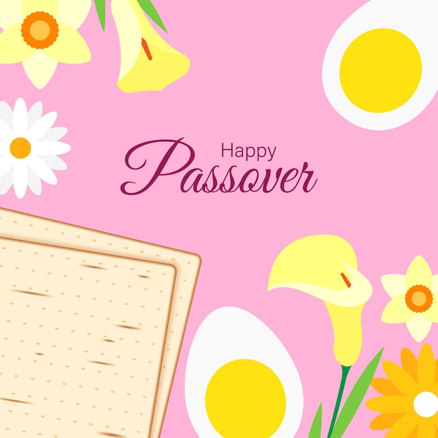 Vector illustration Happy Passover greeting