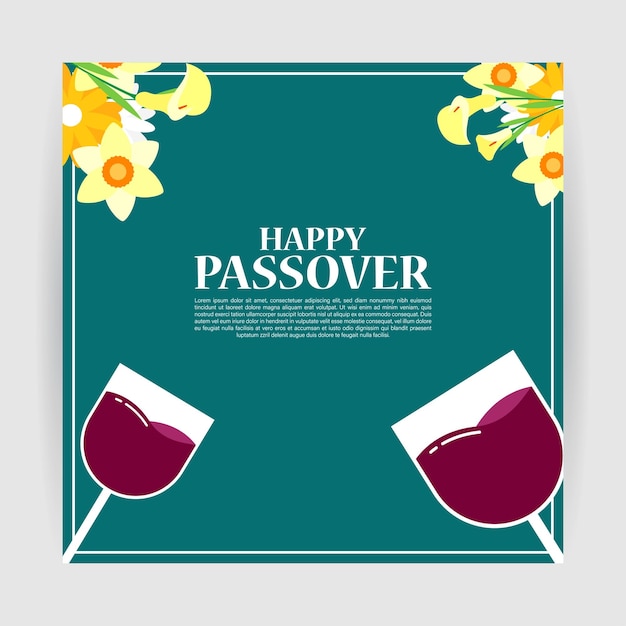 Vector illustration Happy Passover greeting