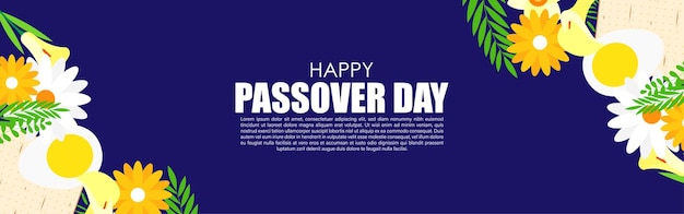 Vector illustration of Happy Passover social media feed template