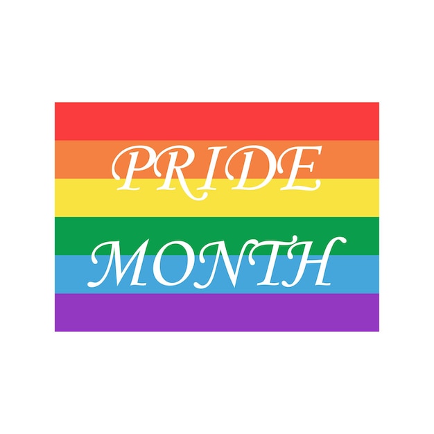 Vector illustration of happy pride day lettering