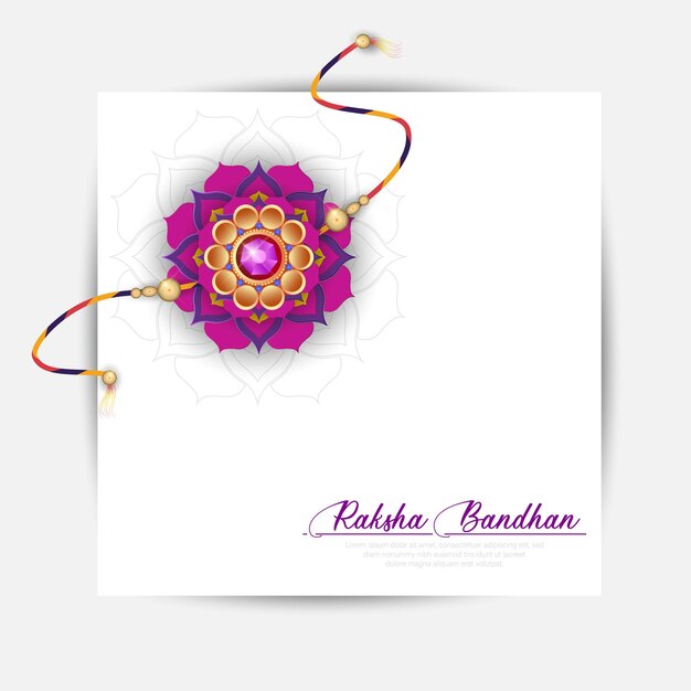 Vector vector illustration of happy rakhi festival greeting background.