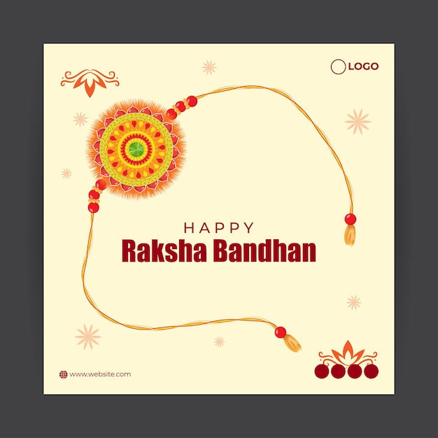 Vector vector illustration of happy raksha bandhan social media story feed mockup template