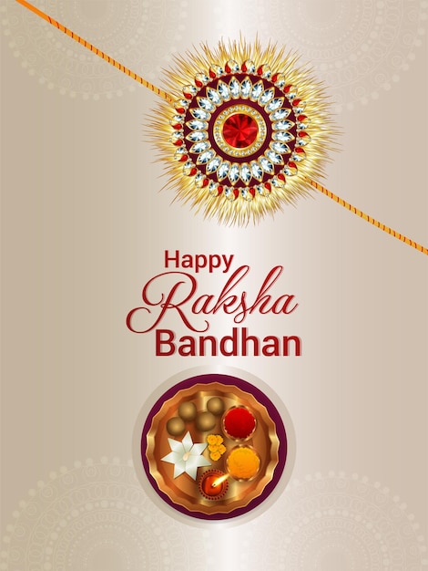 Vector illustration of happy raksha bandhan