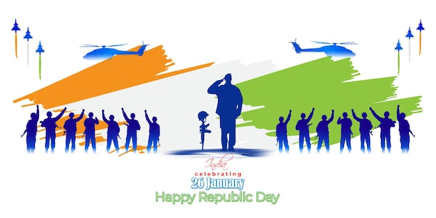 Vector illustration of Happy Republic day concept banner